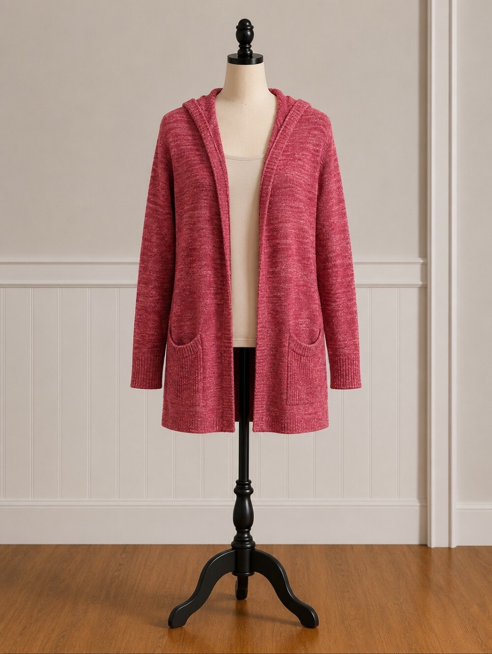 American Eagle Cozy Open-Front Hooded Cardigan Sweater
